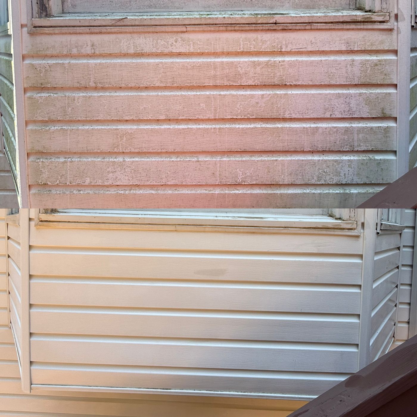 House washing result — clean siding on a North Georgia home