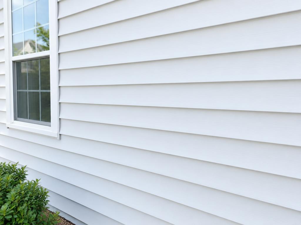 Clean white siding on a home after professional house washing